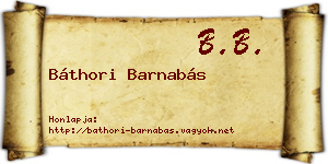 Báthori Barnabás névjegykártya